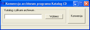 Program do konwersji archiwum Katalogu CD